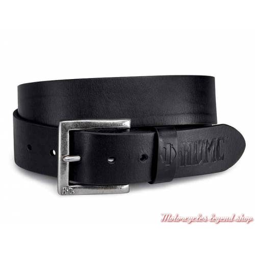 Ceinture cuir HDMC Harley-Davidson homme, noir, boucle amovible, 97806-18VM