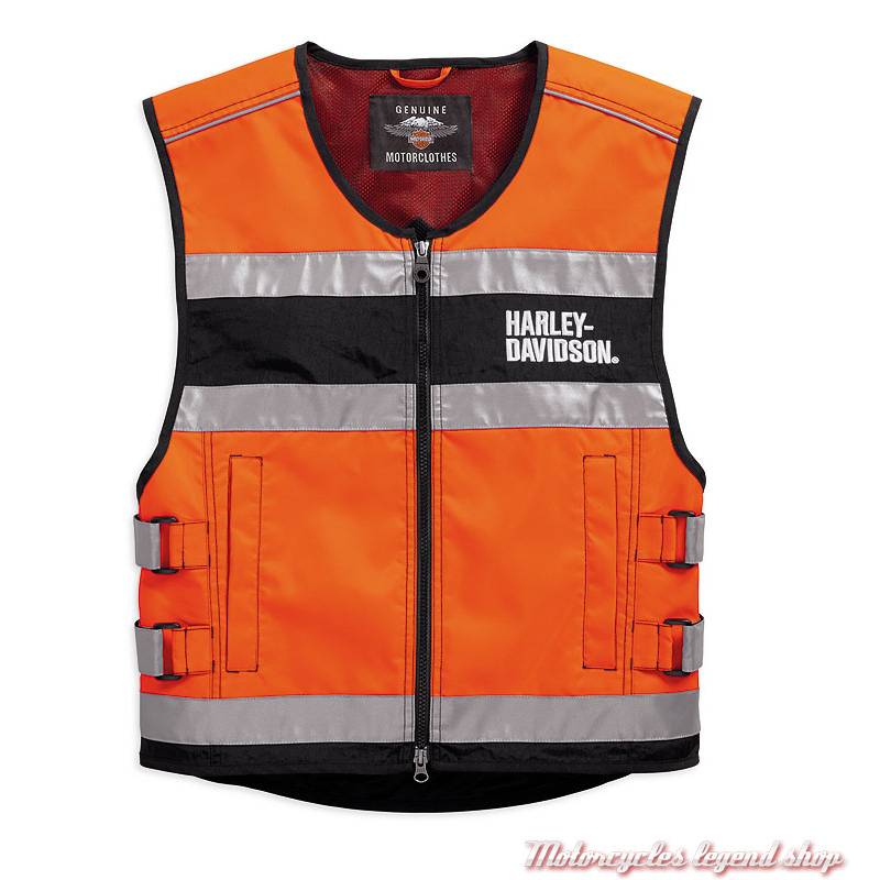 Gilet de sécurité moto orange CE Harley-Davidson - Motorcycles