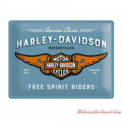 Plaque métal Free Spirit Riders Harley-Davidson