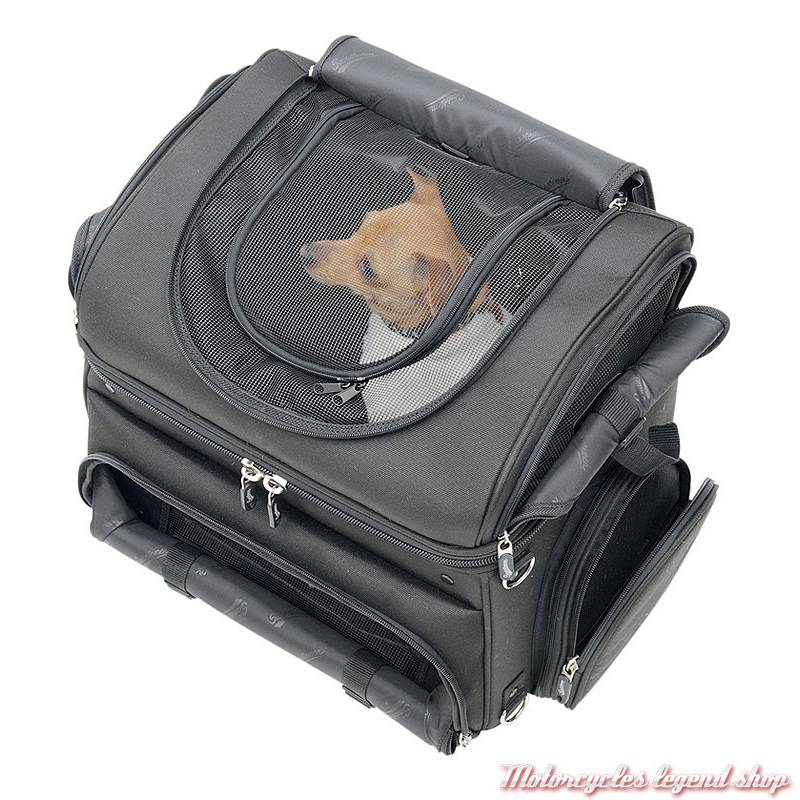 Sac voyager pour animaux de compagnie Saddlemen, 52 litres, noir, pour sissy bar
