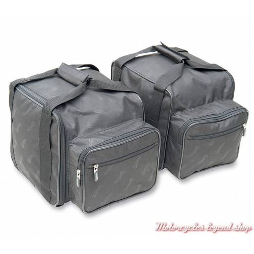 2 Bagages de coffre pour Tri Glide Harley-Davidson Saddlemen, nylon noir, zippés