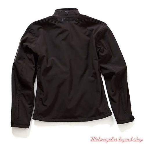 Veste Softshell Triumph, noir, mixte, polyester, doublure blouson, dos, MFNS18135