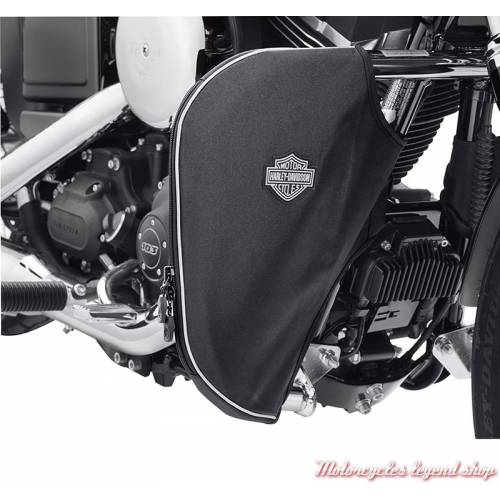 Bas de carénages souples Harley-Davidson de pare-jambes, toile lavable, noir, 57100210