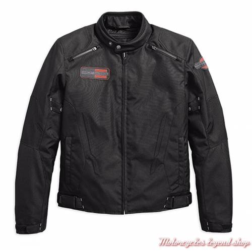 Blouson textile Eckley Harley-Davidson homme, noir, mesh, homologué, 97102-18EM