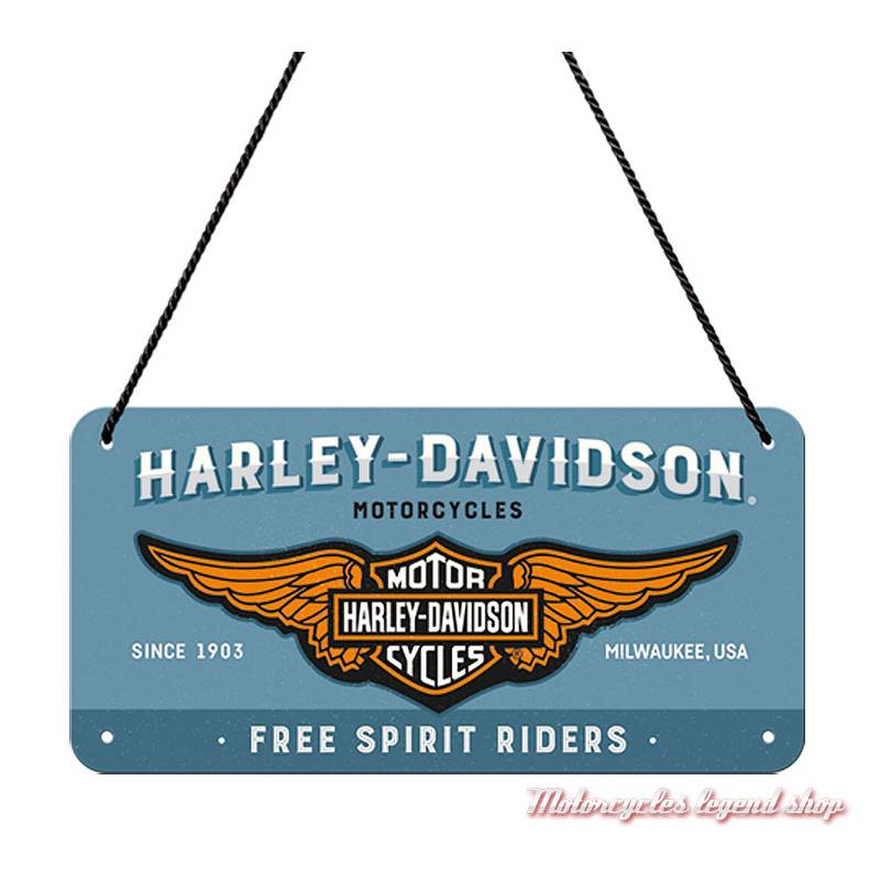 Plaque métal Free Spirit Riders Harley-Davidson, 10 x 20 cm, 28023