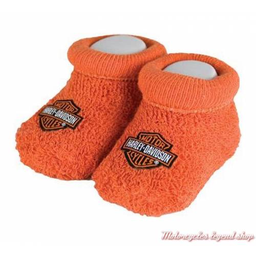 Chaussons bébé Bar & Shield orange Harley-Davidson, coton, nylon, S9LUL22HD