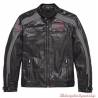 Blouson cuir Clarno Harley-Davidson homme, noir, micro perforé, homologué CE, 97011-18EM