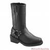 Bottes Hustin Harley-Davidson femme, cuir noir, waterproof, bride type éperon, D86007