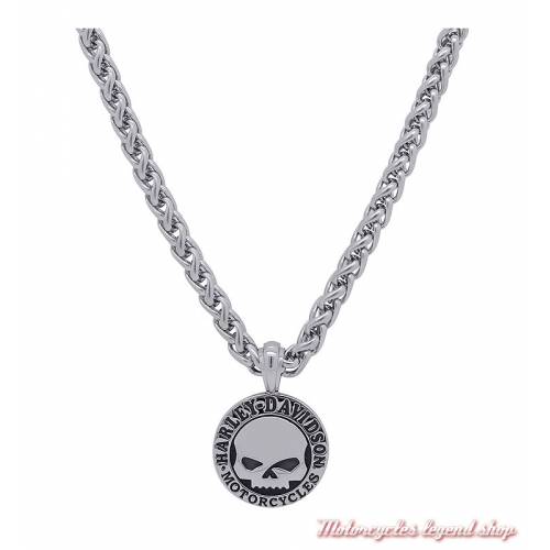 Collier acier Skull Harley-Davidson homme