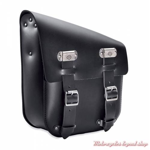 Sac de bras oscillant d'un seul côté, Harley-Davidson, cuir noir, pour Softail, 90201567