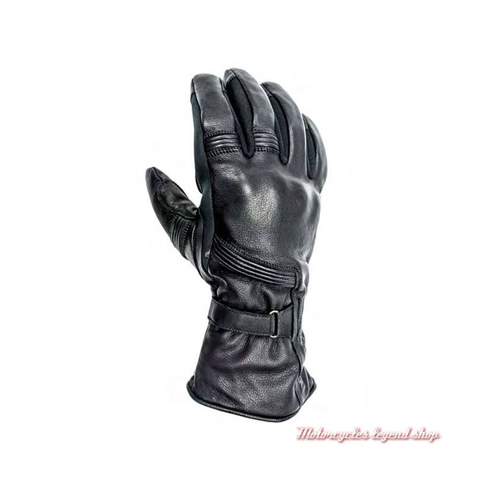 Gants homme Justin Hiver cuir noir en cuir Helstons - GreenMotorShop