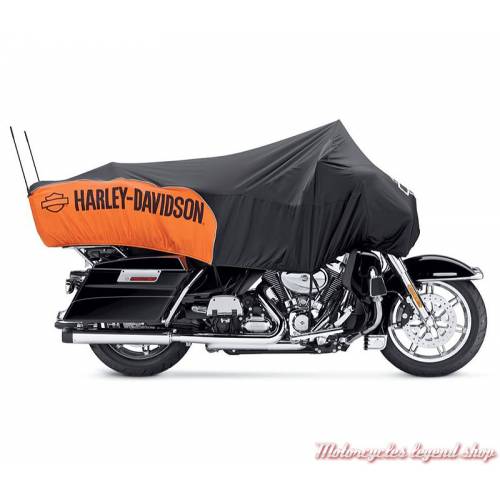 Housse Oasis Day Cover Touring, noir, orange, Harley-Davidson 93100028