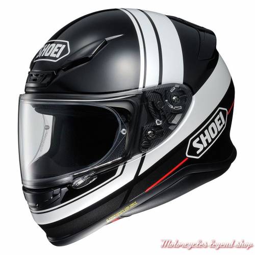 Casque NXR Philosopher TC-5 Shoei, noir brillant, bandes blanches