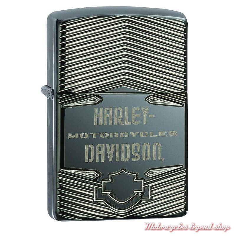 Zippo Harley-Davidson chrome strié, made USA, 60002191