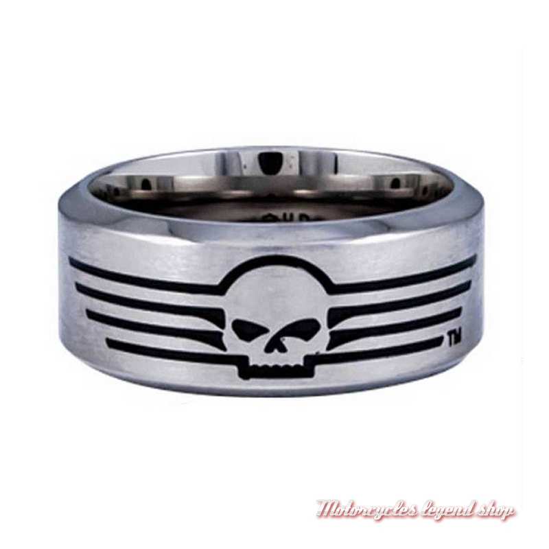 Bague acier Skull Harley-Davidson homme HSR0027