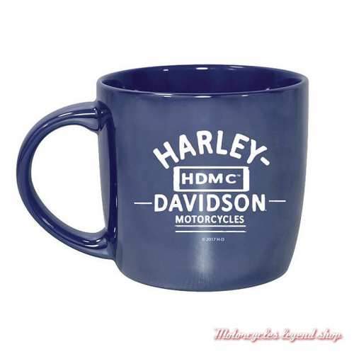 Mug Blue Lustre Harley-Davidson, céramique bleu brillant, 40 cl, 3CLM4925