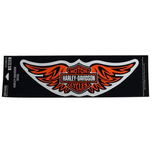 Sticker Straight Wing, orange, grand modèle, Harley-Davidson D339813