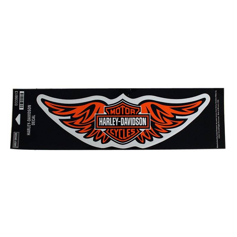 Sticker Straight Wing, orange, grand modèle, Harley-Davidson D339813