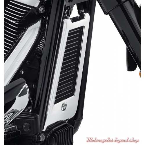 Cache de radiateur d&#039;huile Harley-Davidson, chromé, visuel, 62500026