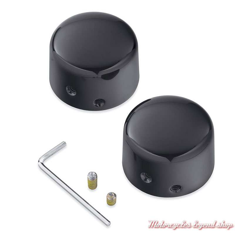 Caches écrous axes de roue avant noir, Harley-Davidson, 43000026