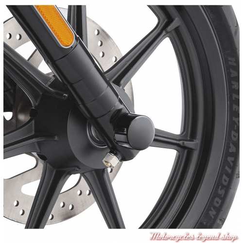 Caches écrous axes de roue avant noir, Harley-Davidson, visuel, 43000026