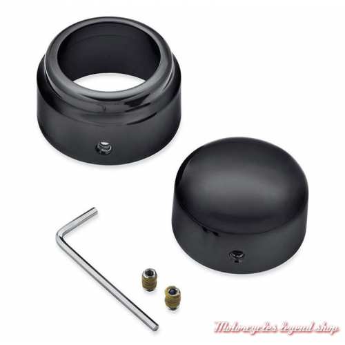 Caches écrous axes de roue arrière Harley-Davidson Fat Boy et Breakout, noir, 43000109 