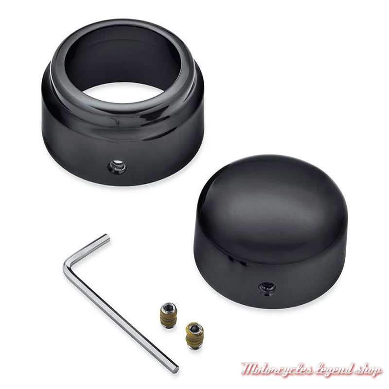 Caches écrous axes de roue arrière Harley-Davidson Fat Boy et Breakout, noir, 43000109 