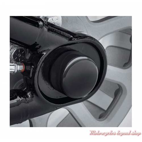 Caches écrous axes de roue arrière Harley-Davidson Fat Boy et Breakout, noir, visuel 43000109 