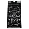 5 stickers, forme banane, noir & blanc, Harley-Davidson DC1045 