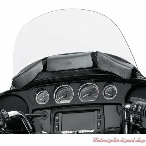 Pochette de carénage Batwing Harley-Davidson, 3 compartiments, noir, visuel, 93300054B