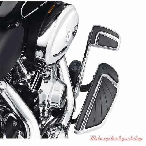 Patin de pédale de frein Airflow Harley-Davidson, chrome, noir, visuel, 50600159