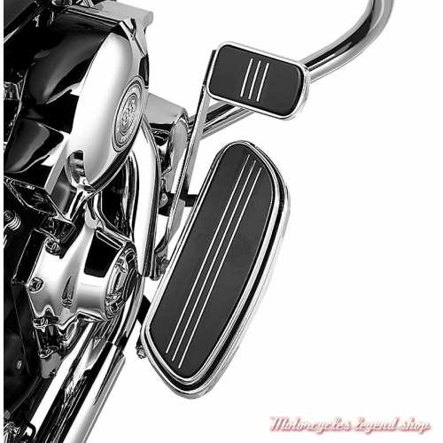 Patin de pédale de frein Streamliner Harley-Davidson, large, noir, chrome, visuel, 42712-04