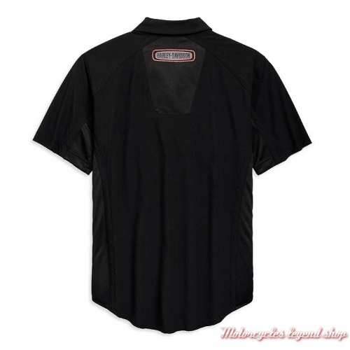 Chemisette Performance Harley-Davidson homme, noir, polyester, ripstop, dos, 96762-19VM