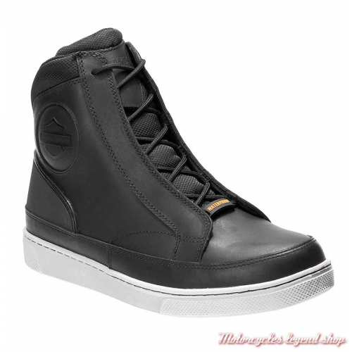 Baskets Vardon Harley-Davidson homme, cuir noir, waterproof, homologués CE, D97094