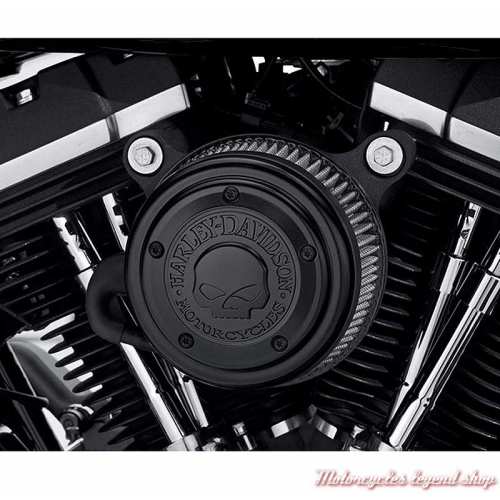 Enjoliveur de filtre à air Skull Harley-Davidson, noir, visuel, 29400366