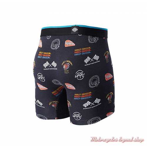 Boxer Flash Harley-Davidson, homme, noir, multicolor, dos, Stance M801C19FLA 