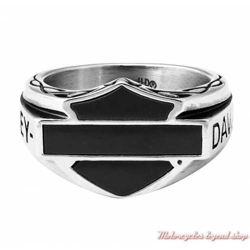 Bague acier Bar & Shield Harley-Davidson homme