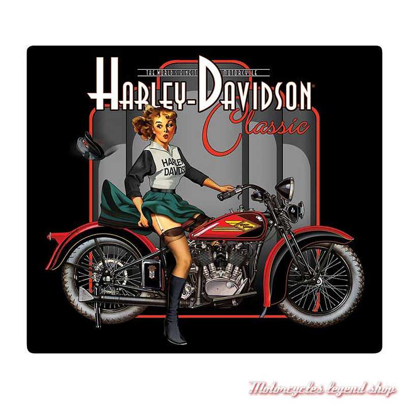 Plaque métal Classic Pin Up Babe Harley-Davidson, Ande Rooney 2010601