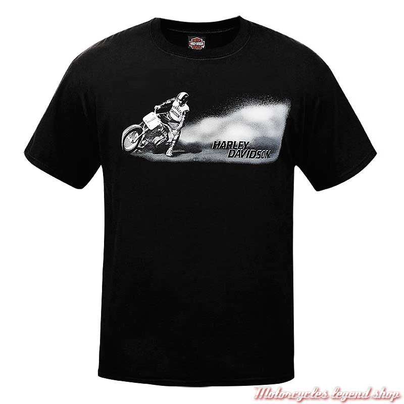 Tee-shirt 1st Place Harley-Davidson homme, noir, manches courtes, Cornouaille Moto Quimper Bretagne