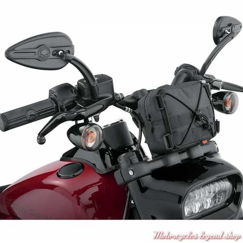 Sacoche de guidon Overwatch Harley-Davidson, polyester noir, visuel, 93300121