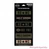 6 Mini Stickers Resolute Harley-Davidson, HDMC, noir, kaki, beige, BS34394