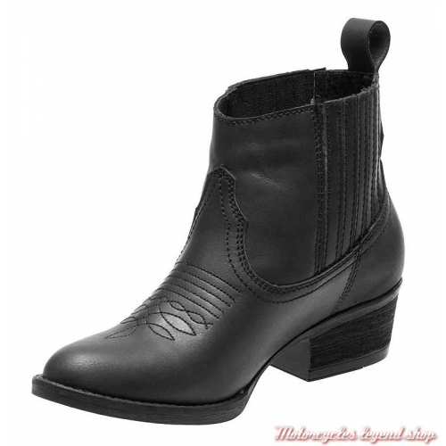 Bottines Curwood femme Harley-Davidson, cuir noir, style santiag, D84313-2