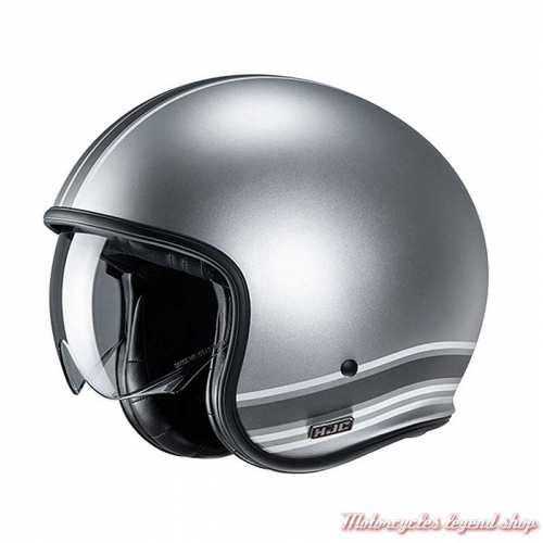 Casque Jet V30 Senti MC10SF HJC gris mat, écran solaire intégré, 167970