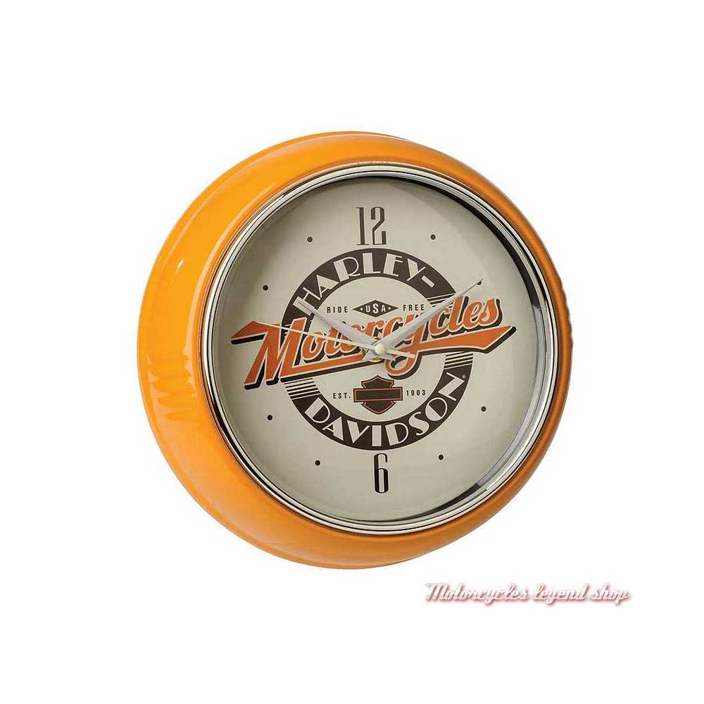 Horloge murale Orig Horloge murale de garage Harley Davidson Idée cadeau -  Gadgets Harley Davidson - Shopbikers: vente de produits pour cyclistes sur  mesure