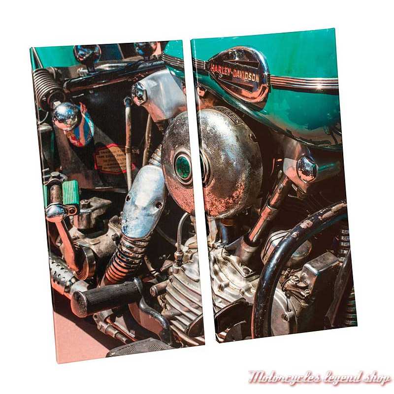 Toiles décoratives Knucklehead Harley-Davidson, 2 panneaux, vintage, HDL-15707