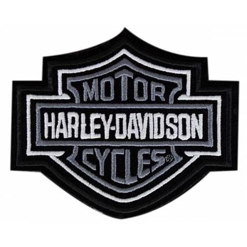 Patch Bar & Shield gris, brodé, taille large, Harley-Davidson EMB302543 