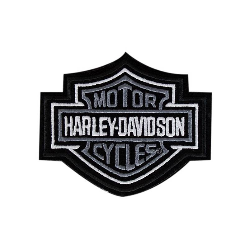 Patch Bar & Shield gris, brodé, taille large, Harley-Davidson EMB302543 