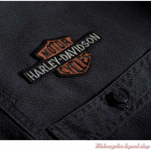 Chemise Vintage Eagle Harley-Davidson homme, gris, manches longues, coton, H-D 1903, tissus, 99103-20VM