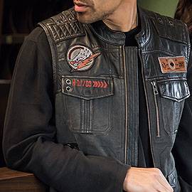 gilet en cuir harley davidson